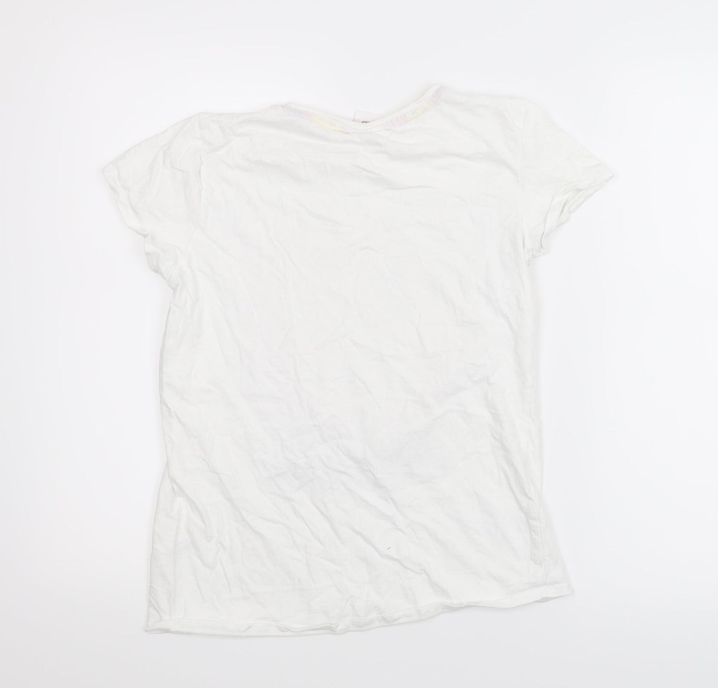 Emoji Girls White   Basic T-Shirt Size 12-13 Years