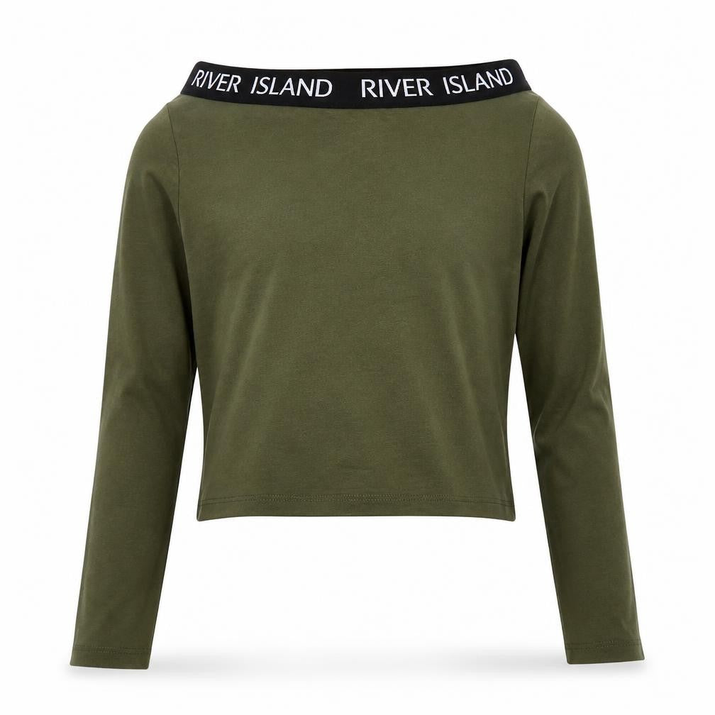 River Island Girls Green   Basic T-Shirt Size 11-12 Years
