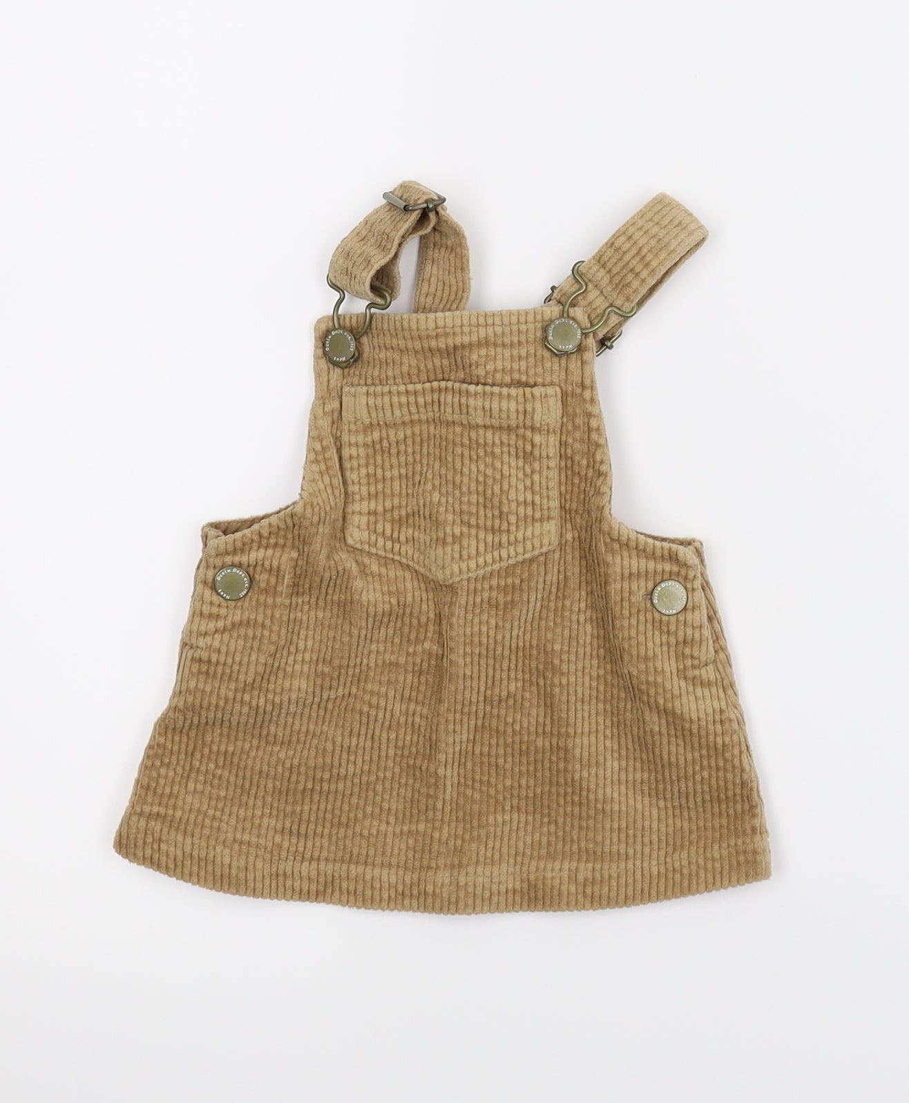 NEXT Girls Beige  Corduroy Dungaree One-Piece Size 3-6 Months