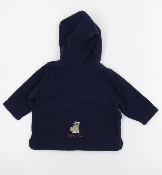 Boots Boys Blue  Fleece Basic Coat Coat Size 3-6 Months