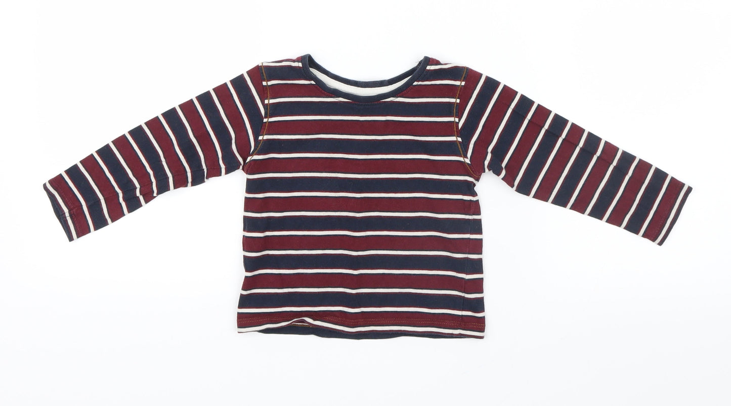 Primark Boys Blue Striped  Basic T-Shirt Size 12-18 Months