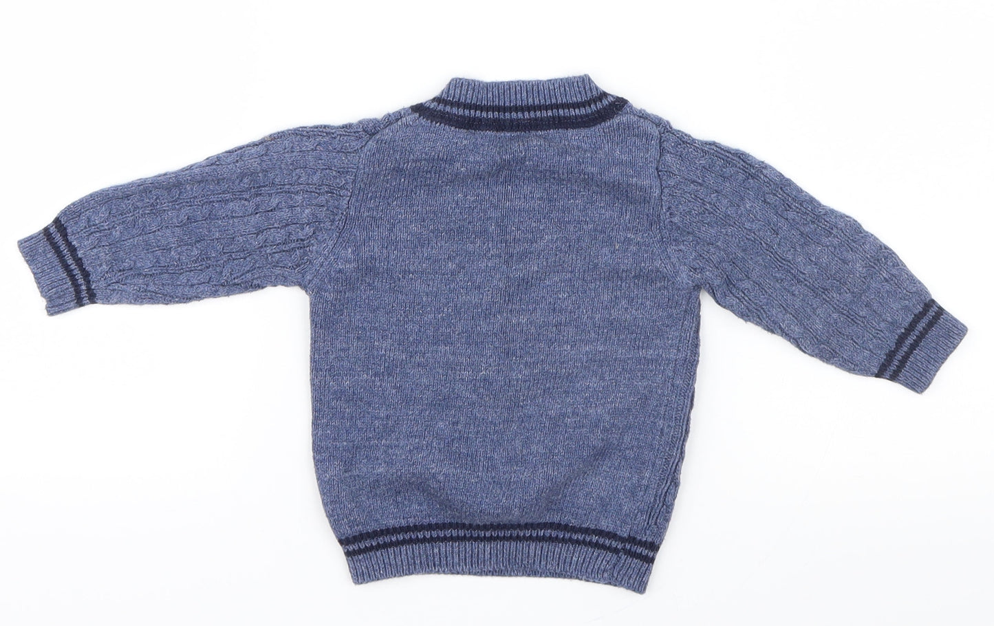 George Boys Blue  Knit Pullover Jumper Size 6-9 Months