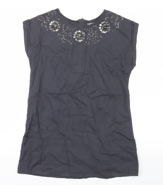 Cherokee Girls Grey   Basic T-Shirt Size 11-12 Years