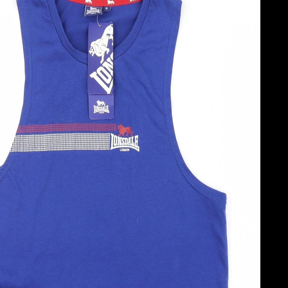 Lonsdale Mens Blue   Basic Tank Size S