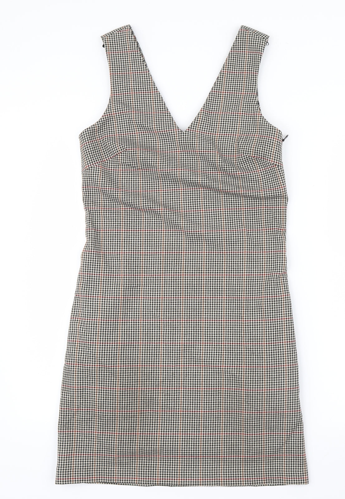 NEXT Womens Black Check  Shirt Dress  Size 6  - Tailored