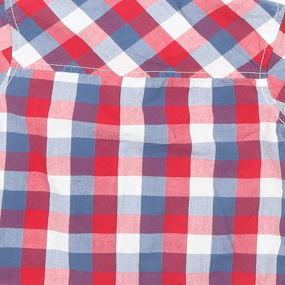 NEXT Boys Red Check  Basic Button-Up Size 6-9 Months