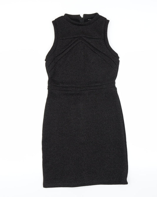 First and i Womens Black   Bodycon  Size M  - glittery