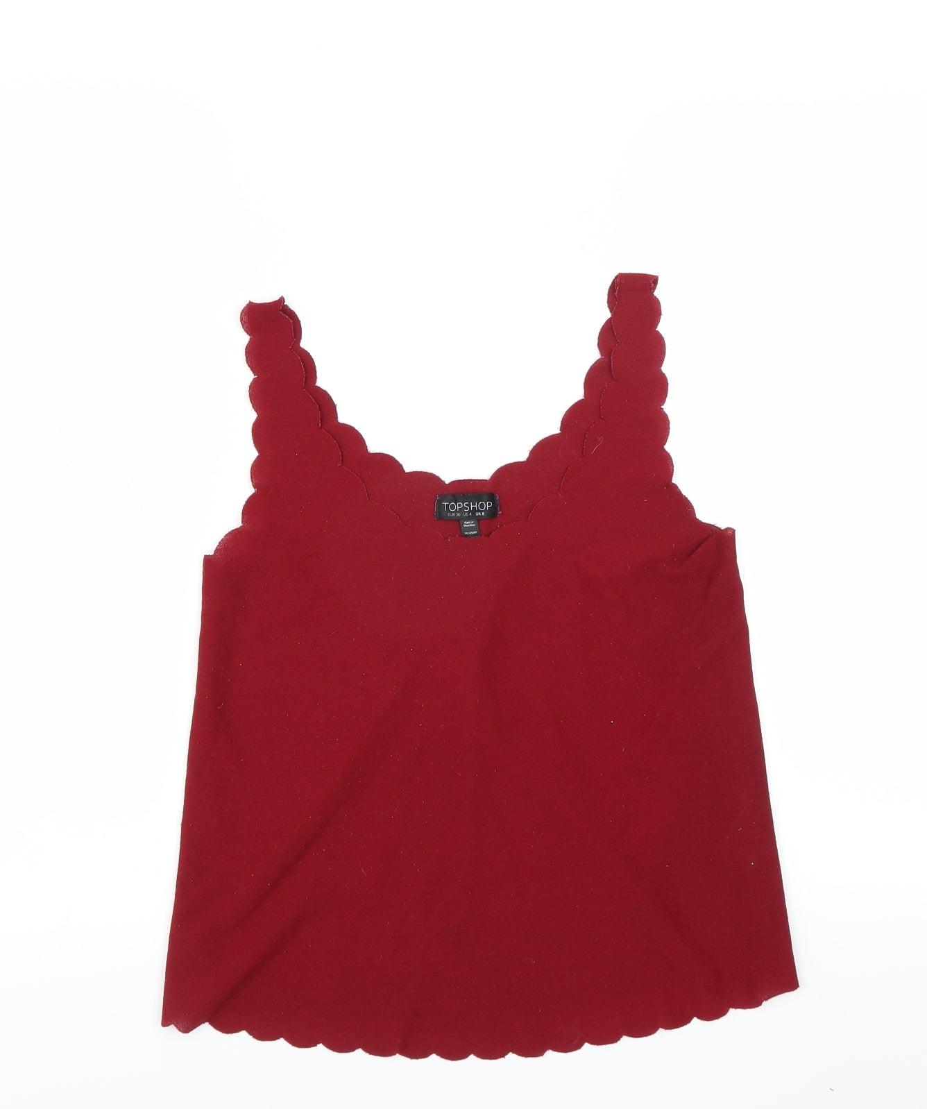 Topshop Womens Red   Basic Tank Size 8