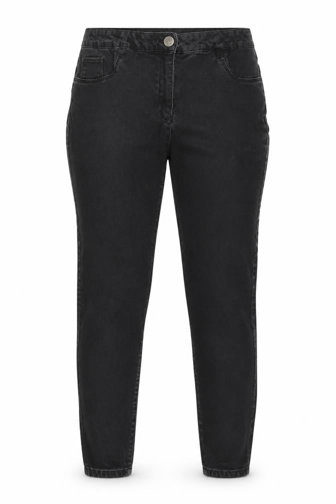 Front view of women’s grey skinny jeans, size UK 16, 27-inch leg