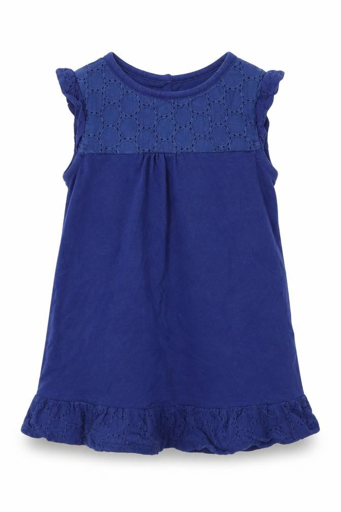 Front view of Mini Club Baby Blue T-Shirt Dress, size 9-12, Months