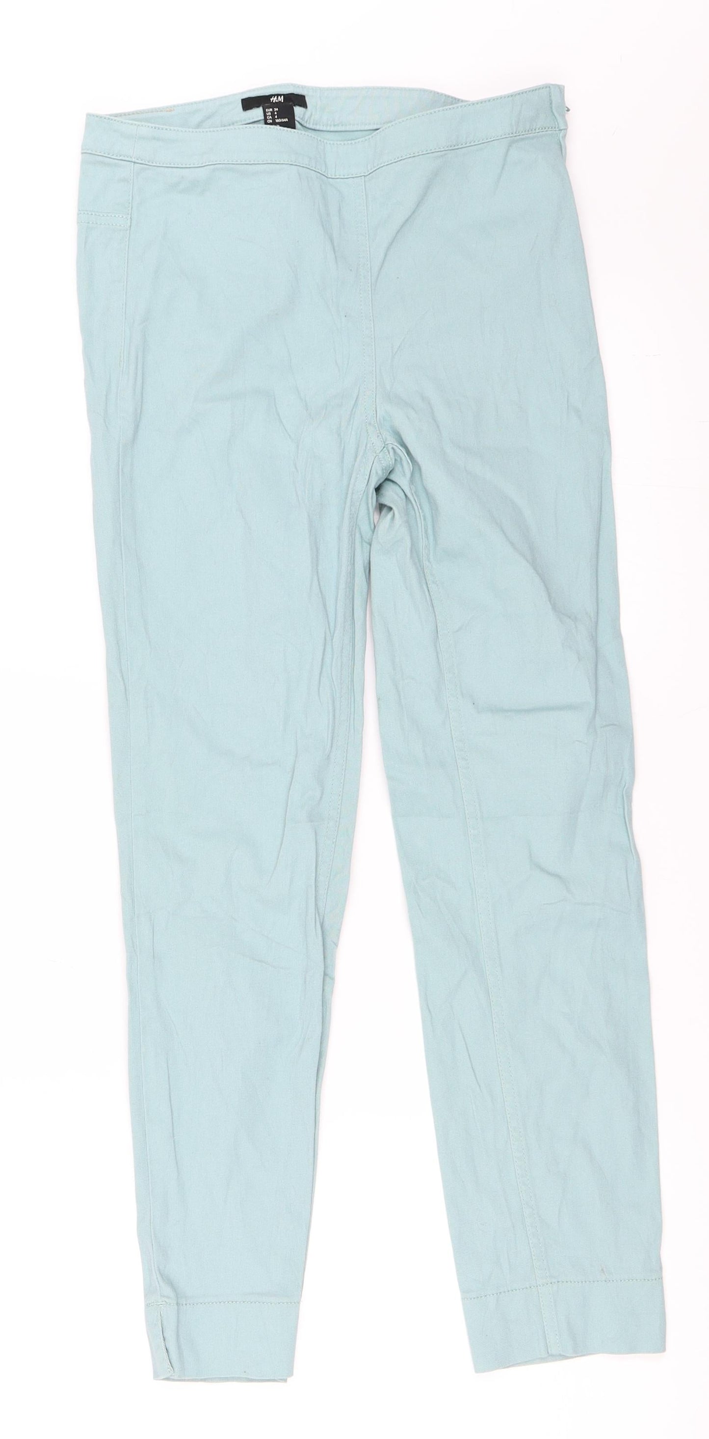 H&M Womens Green   Skinny Jeans Size 34 L25 in