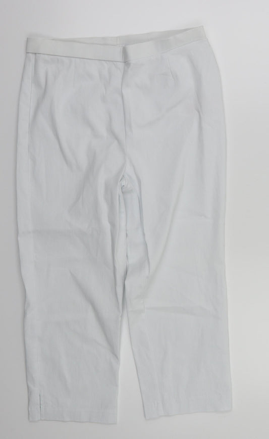 Preworn Womens White   Trousers  Size 14 L20 in