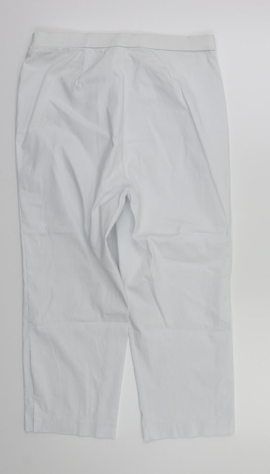 Preworn Womens White   Trousers  Size 14 L20 in
