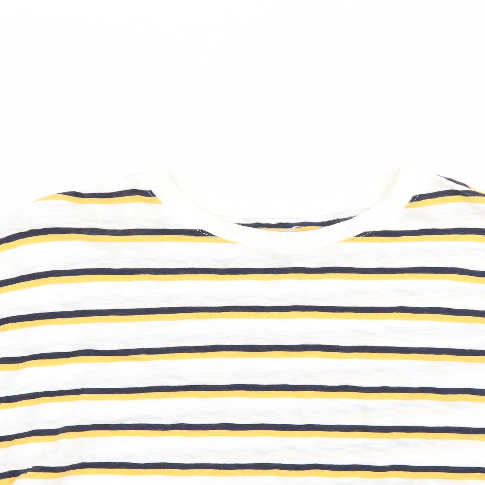 Hollister Womens White Striped  Pullover Jumper Size S