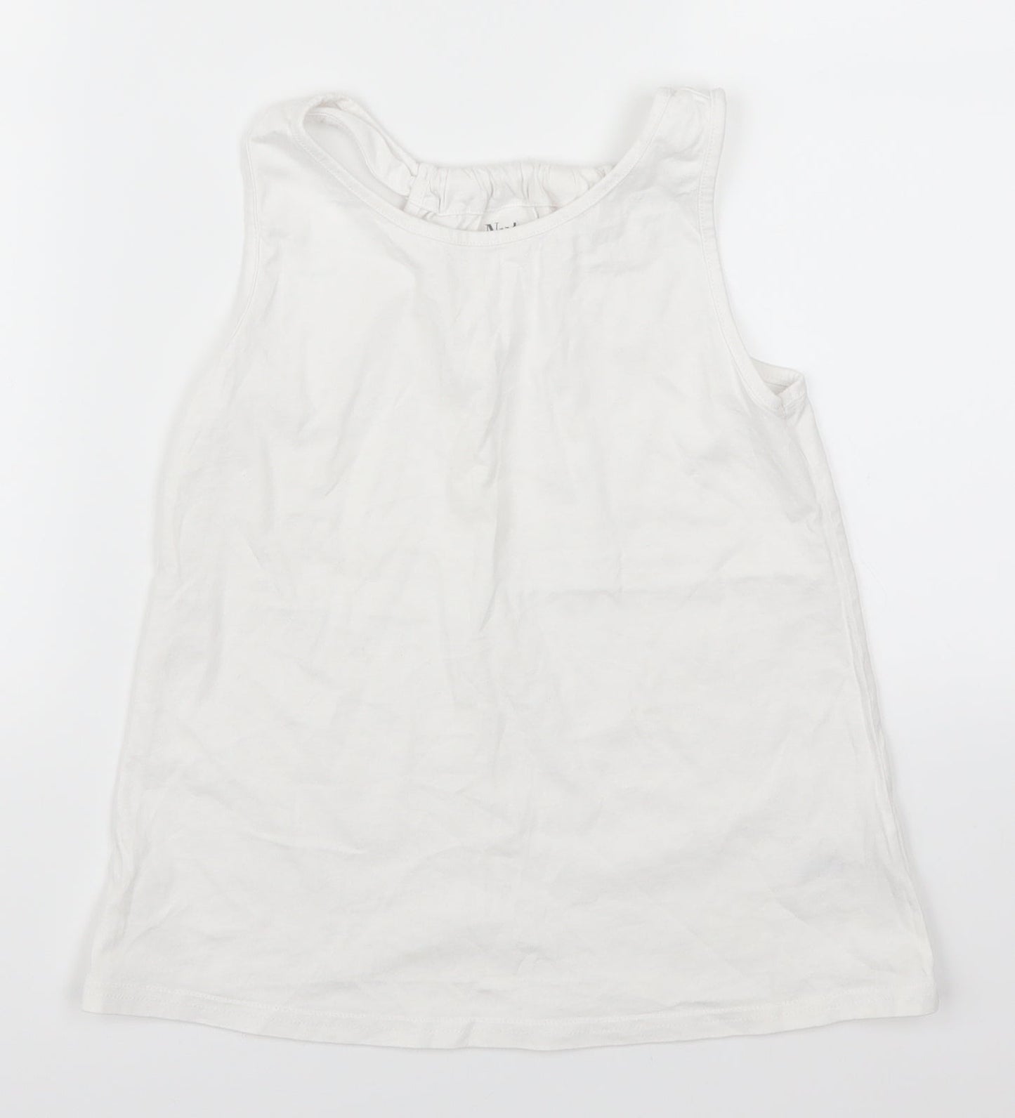Nutmeg Girls White   Basic Tank Size 11-12 Years