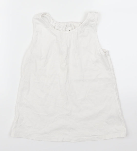 Nutmeg Girls White   Basic Tank Size 11-12 Years