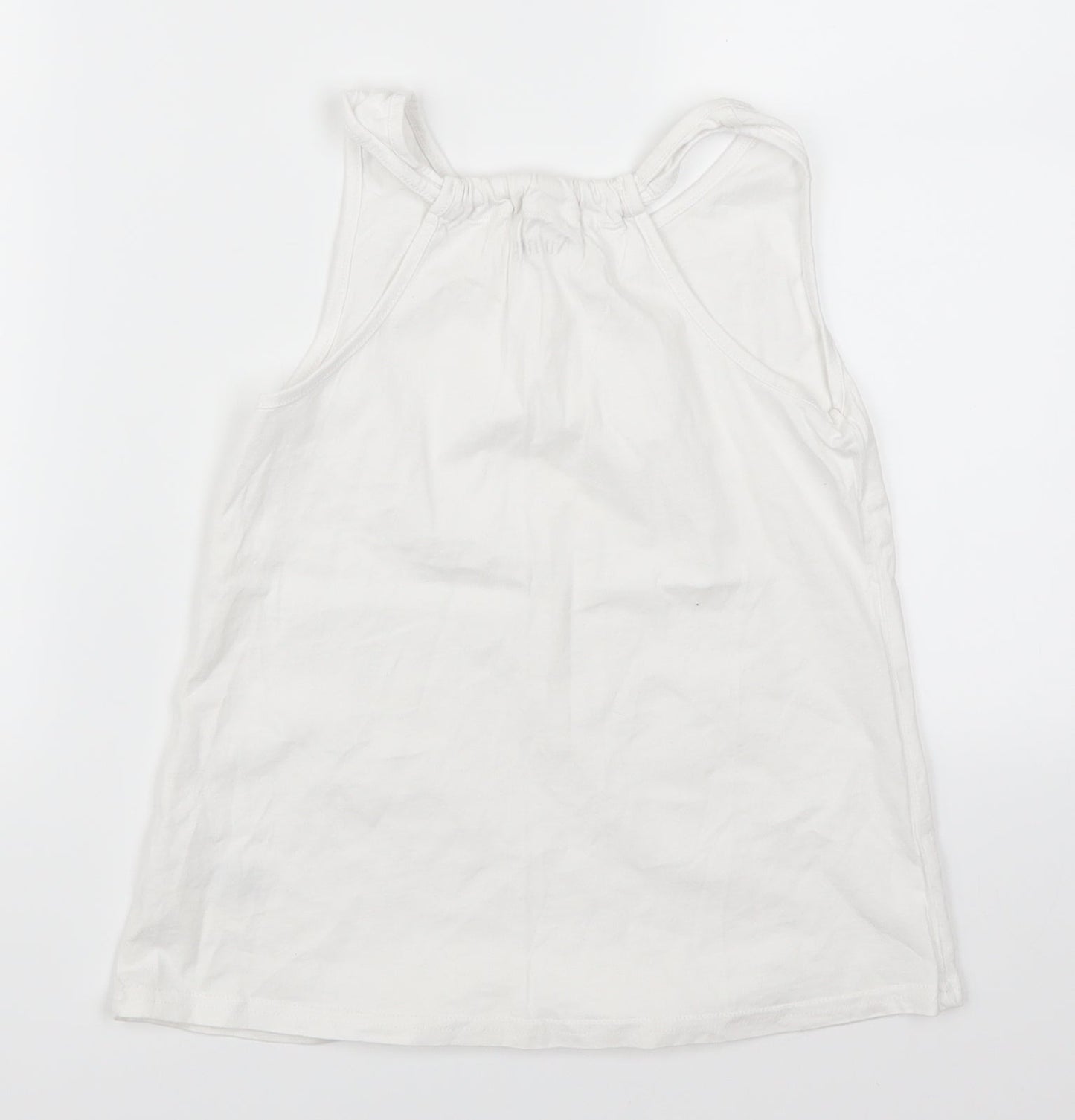 Nutmeg Girls White   Basic Tank Size 11-12 Years
