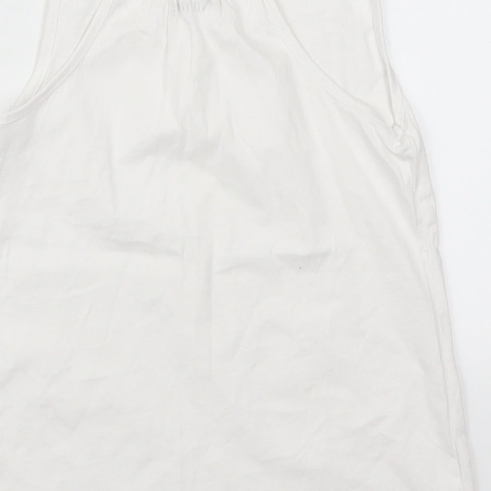 Nutmeg Girls White   Basic Tank Size 11-12 Years