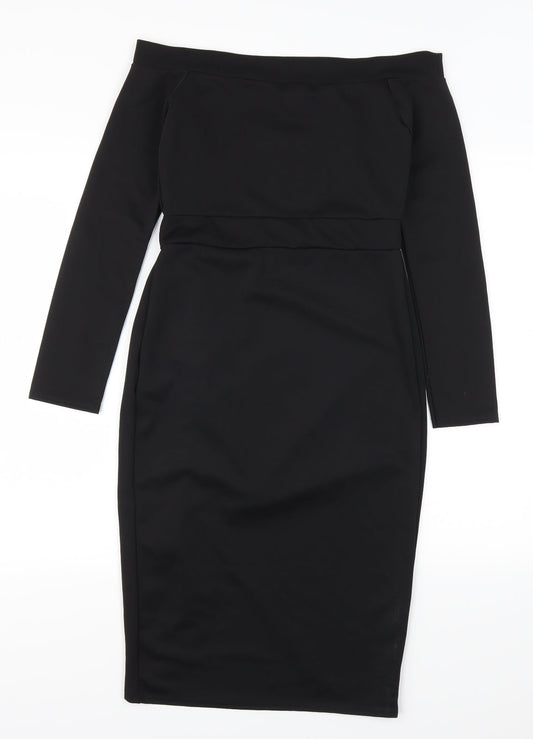 Pretty Little Thing Womens Black   Bodycon  Size 10