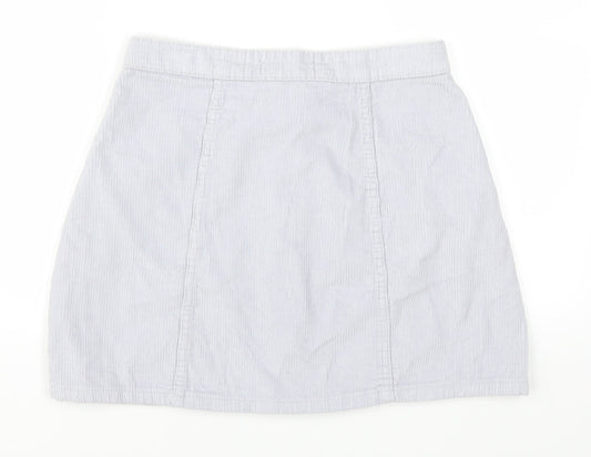 Denim Co Womens Purple  Corduroy A-Line Skirt Size 10