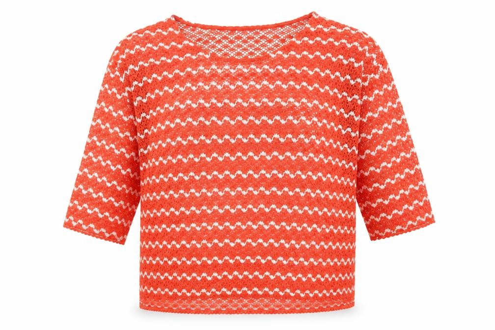 Next Womens Red Striped  Basic T-Shirt Size 10