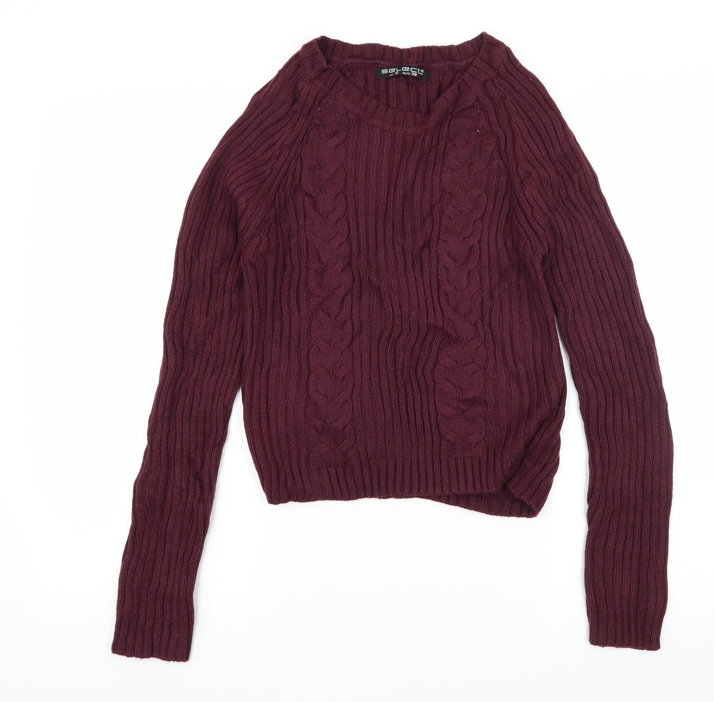 Select Womens Purple  Knit Pullover Jumper Size 10