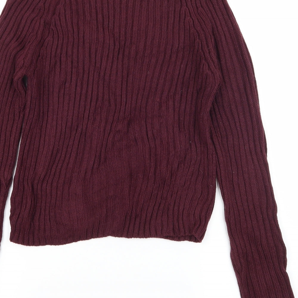 Select Womens Purple  Knit Pullover Jumper Size 10
