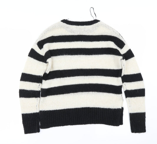 New Look Womens Ivory Striped  Pullover Jumper Size S