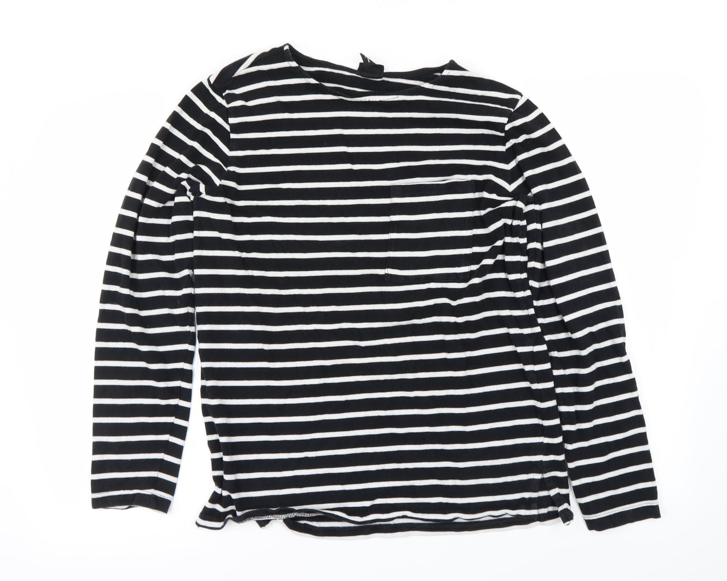 H&M Womens Black Striped  Pullover Jumper Size M