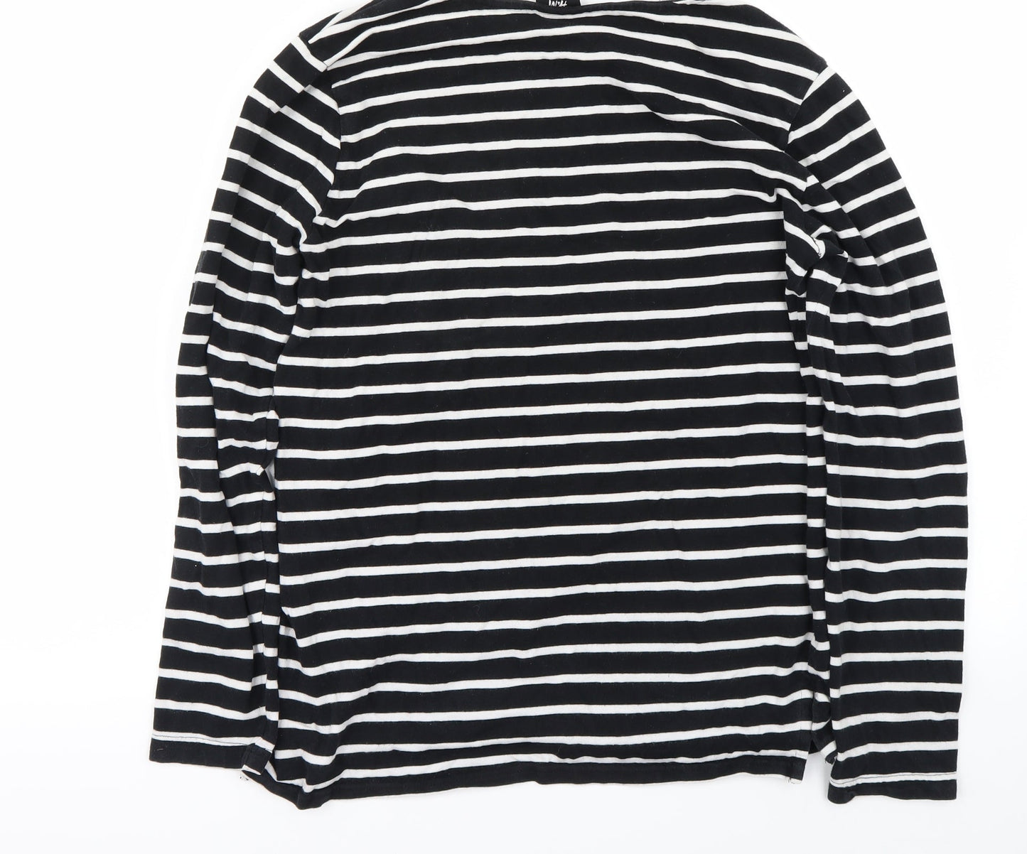 H&M Womens Black Striped  Pullover Jumper Size M