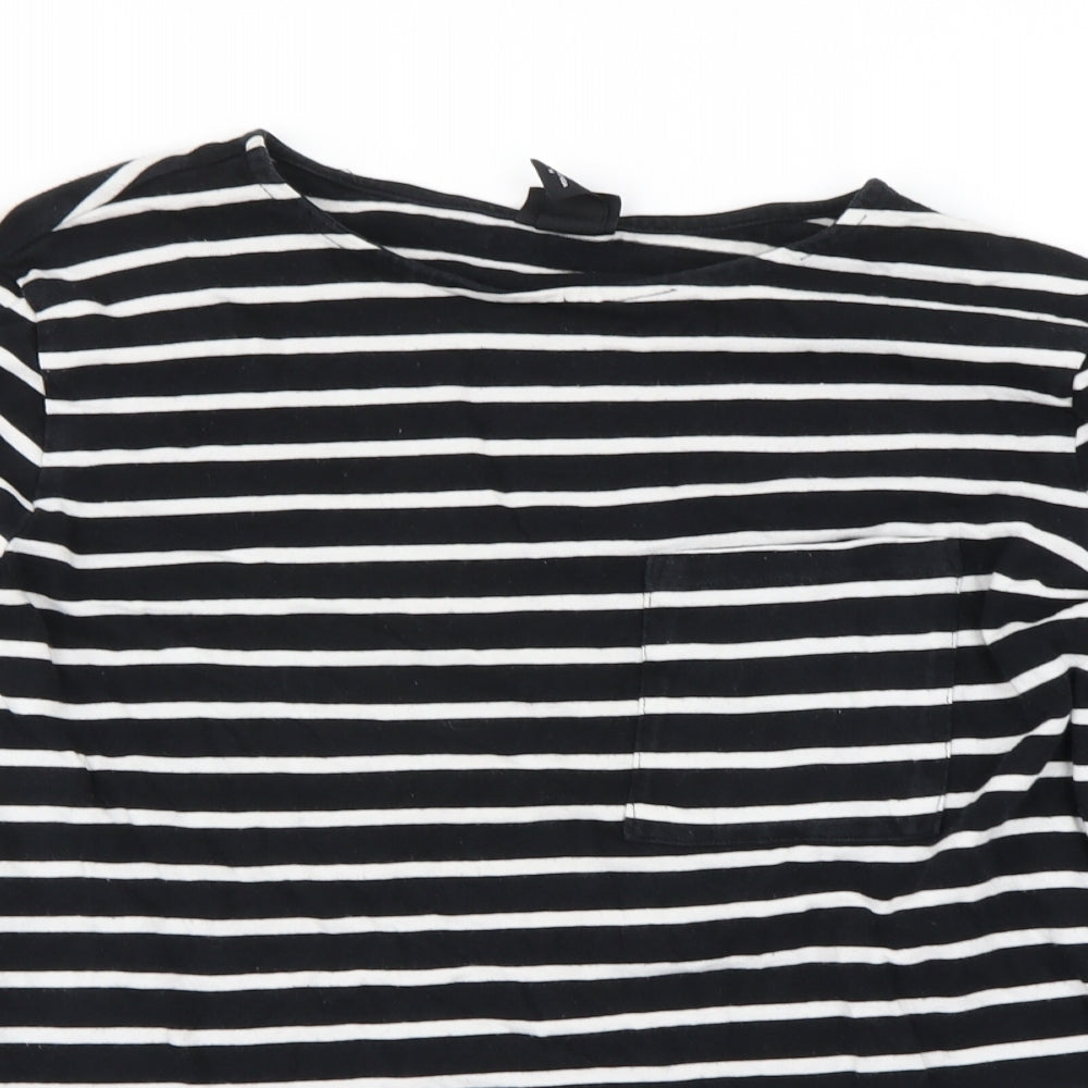 H&M Womens Black Striped  Pullover Jumper Size M