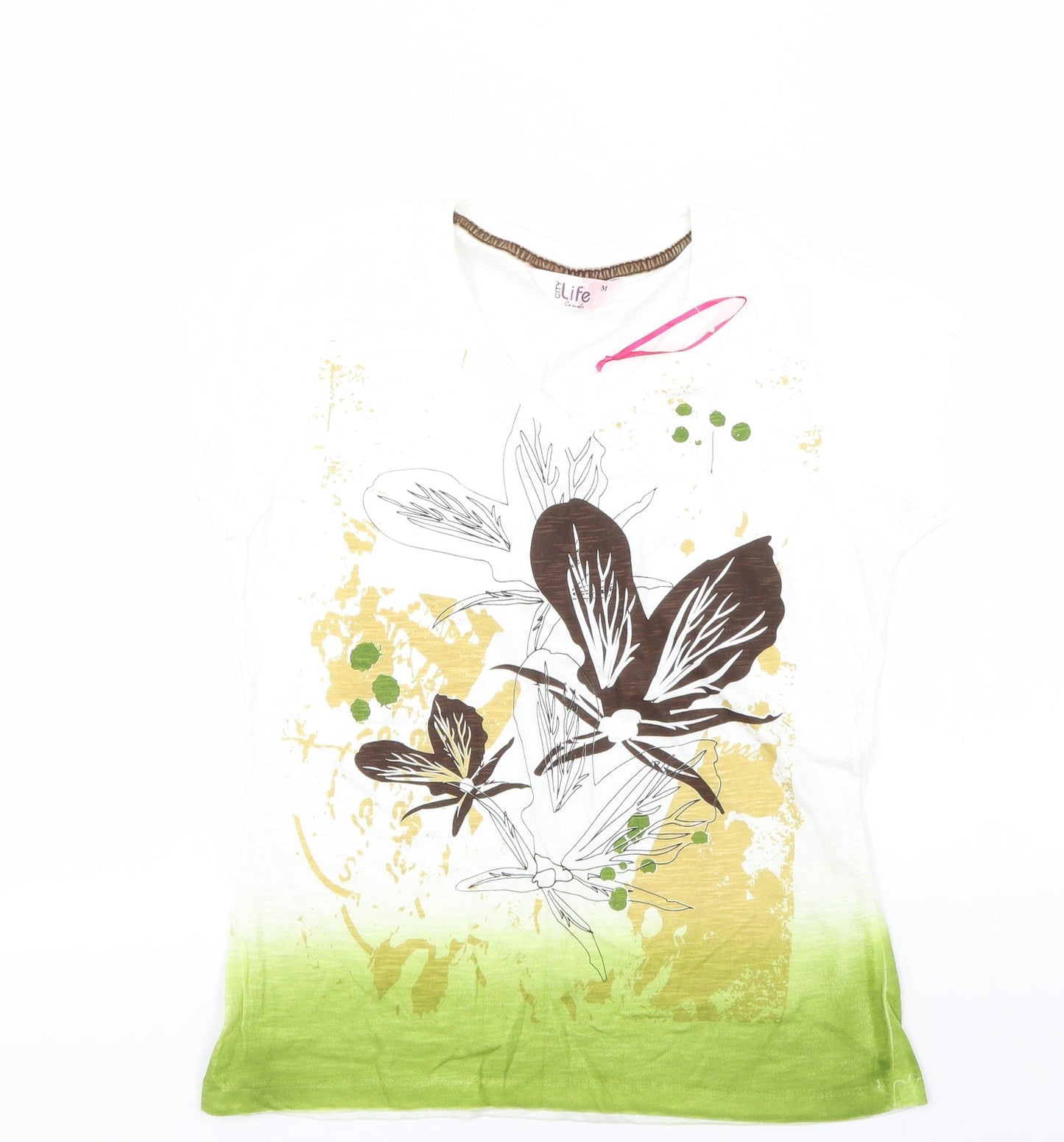 city life Womens Multicoloured Floral  Basic T-Shirt Size M