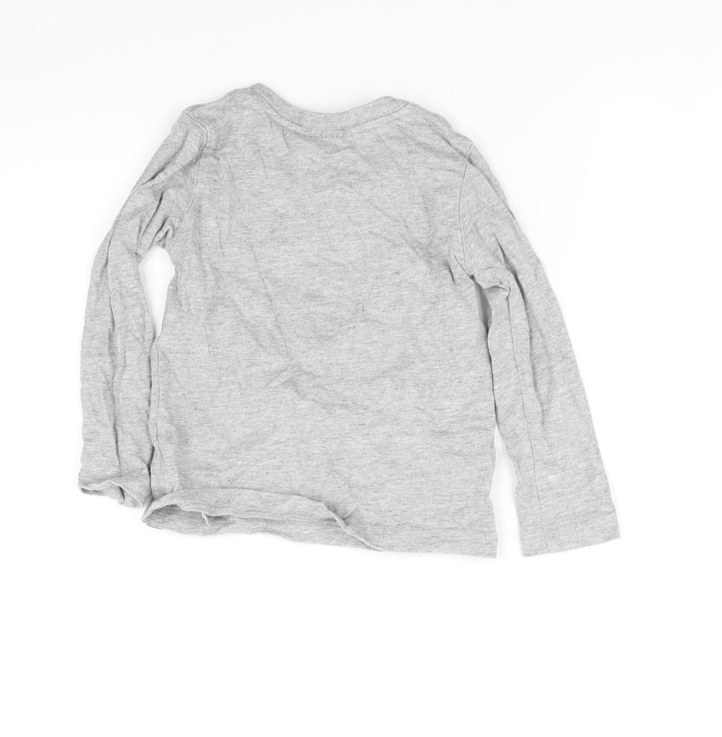 pre worn Girls Grey   Basic T-Shirt Size 2-3 Years