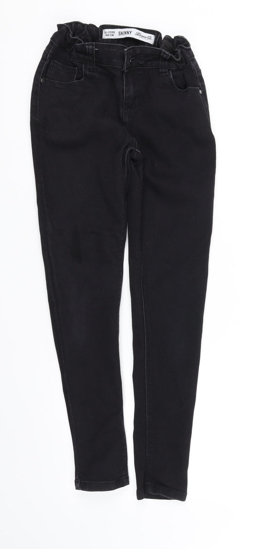 deiem co Girls Black   Straight Jeans Size 10-11 Years