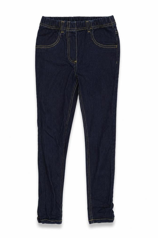 Front view of Preworn girls’ blue jegging jeans, size 9-10, years