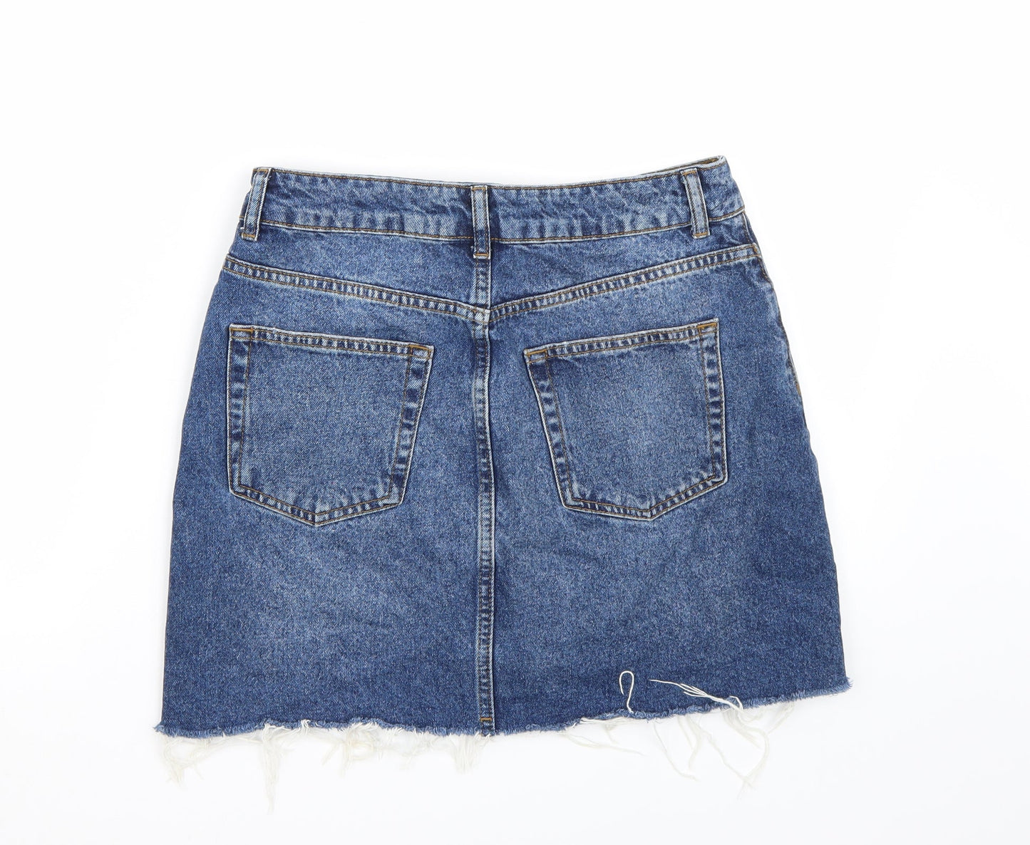 Topshop Womens Blue   A-Line Skirt Size 10
