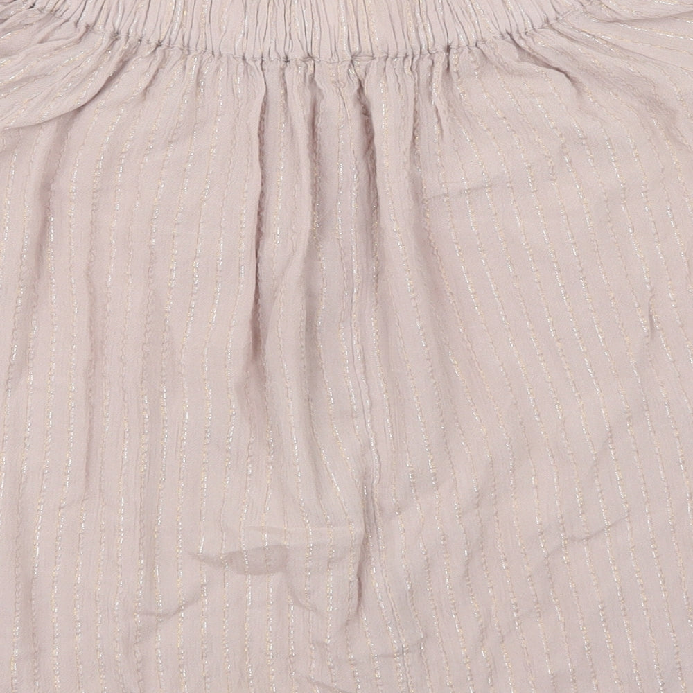 NEXT Womens Pink Striped  Basic T-Shirt Size 8