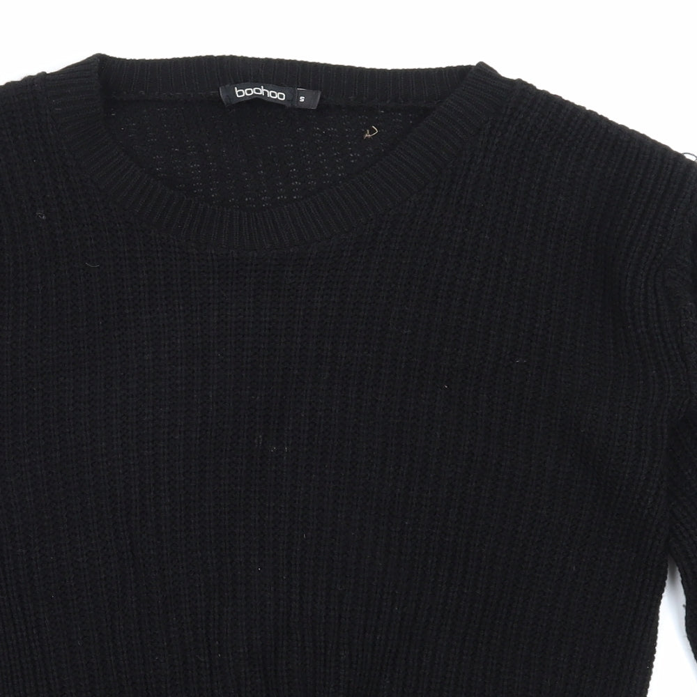 Boohoo Womens Black   Pullover Jumper Size S