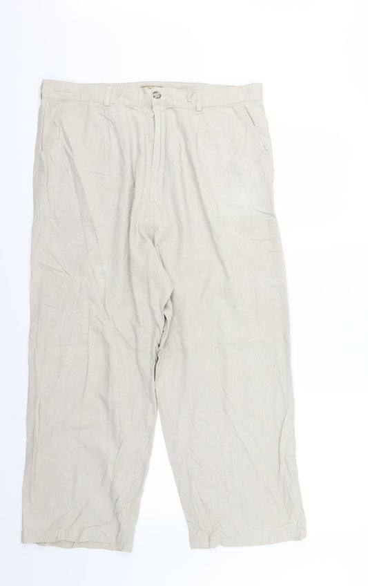 Tonger Womens Beige   Trousers  Size 36 L27 in