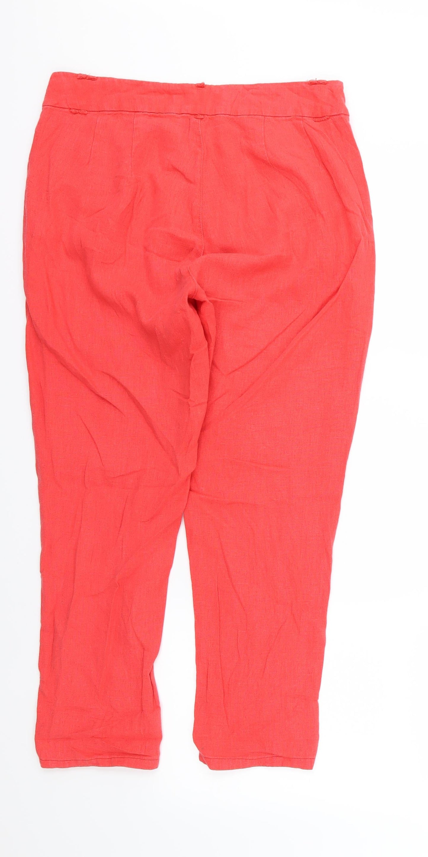 Peacocks Womens Red   Trousers  Size 10 L25 in