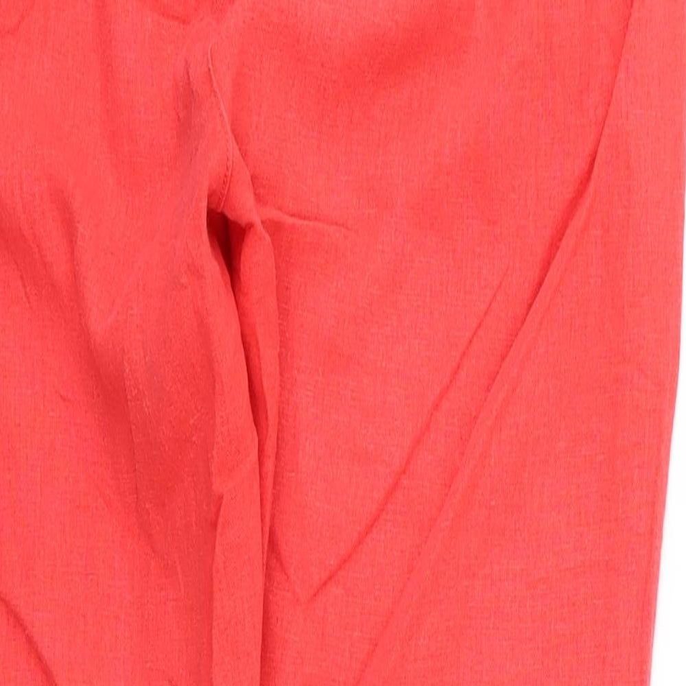 Peacocks Womens Red   Trousers  Size 10 L25 in