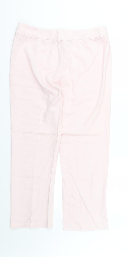 Marks and Spencer Womens Pink   Trousers  Size 36 L30 in