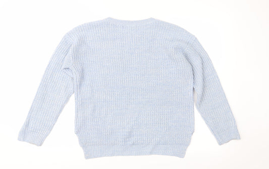 Peacocks Womens Blue  Knit Pullover Jumper Size S