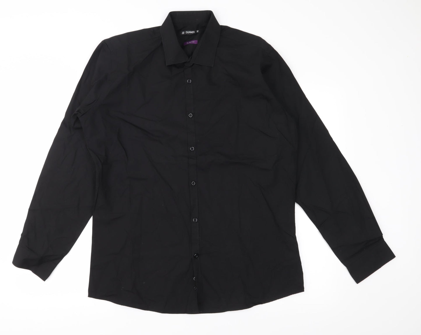 Dunnes Stores Mens Black    Button-Up Size 16.5
