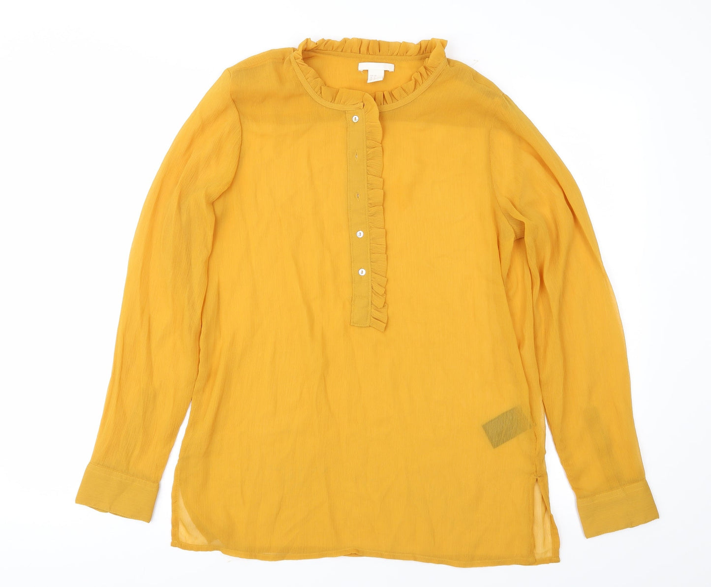 H&M Womens Orange  Chiffon Basic Blouse Size 10