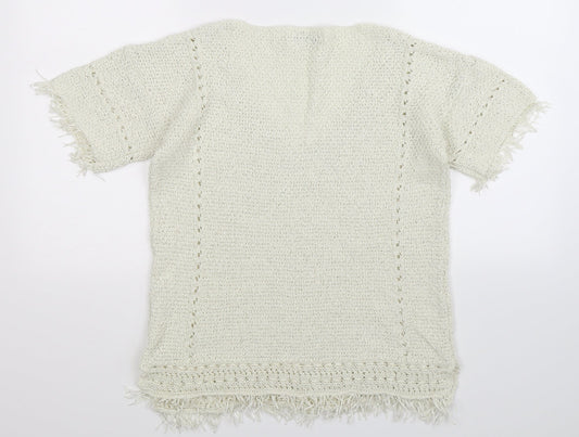 NEXT Womens Ivory  Knit Pullover Jumper Size 10
