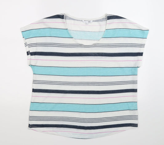 DASH Womens Multicoloured Striped Knit Pullover Jumper Size 18