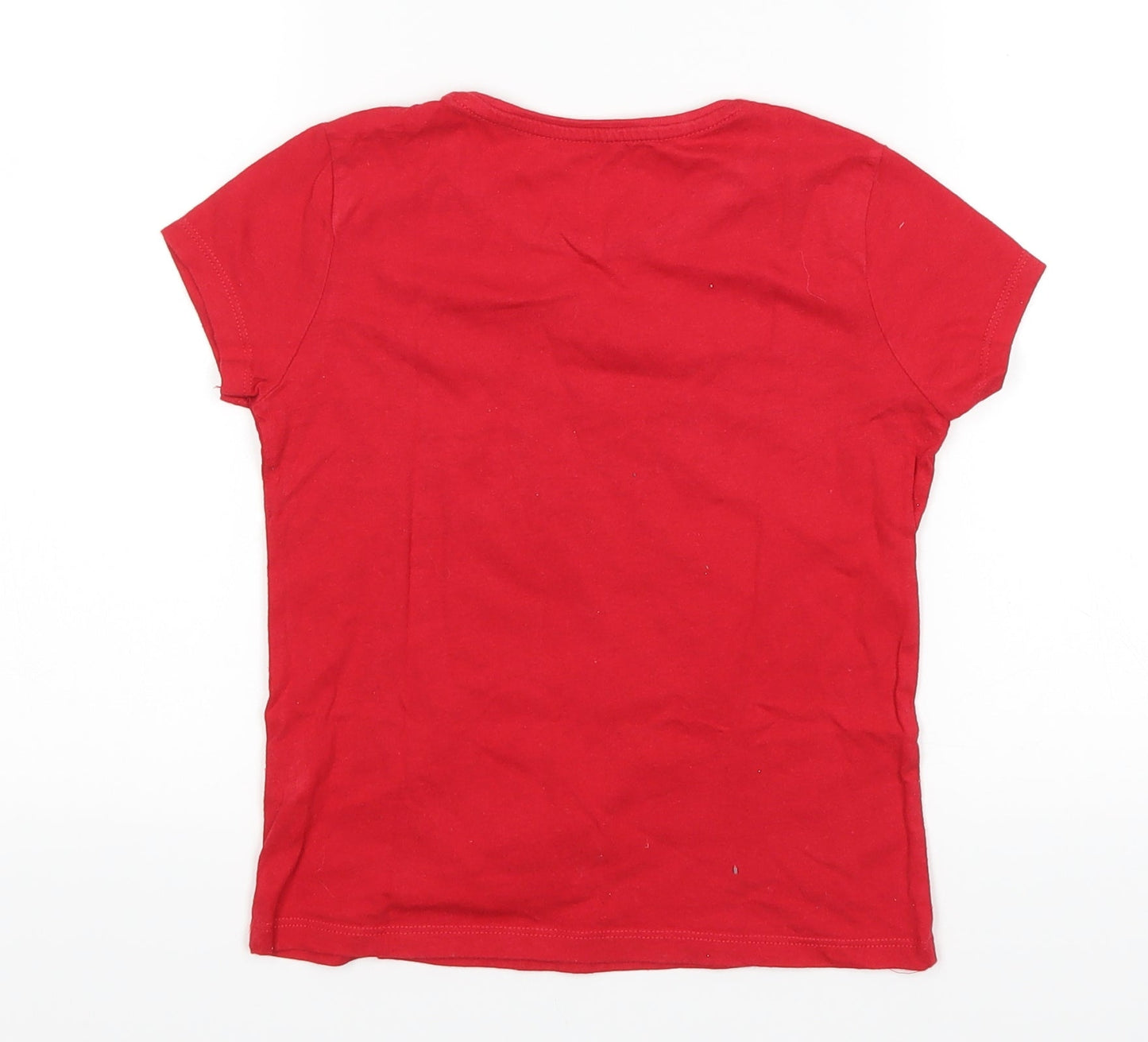Primark Girls Red   Basic T-Shirt Size 6-7 Years