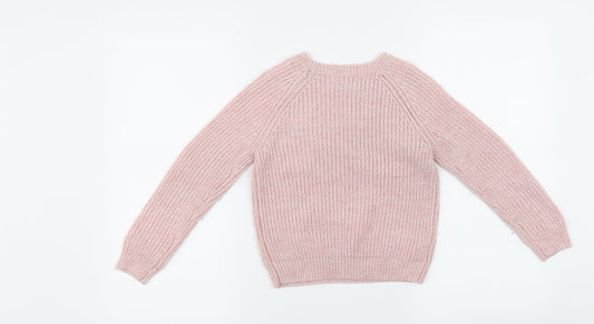 I Love Girlswear Girls Pink   Pullover Jumper