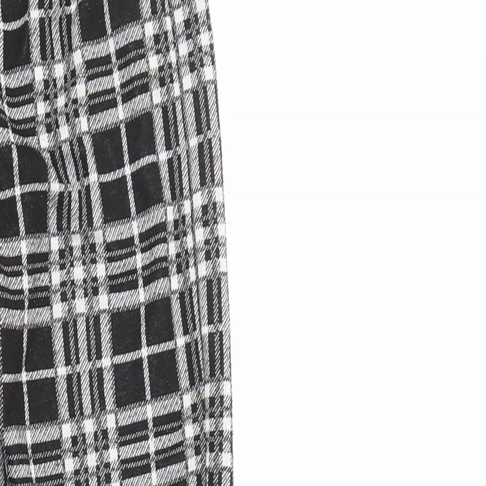 South Womens Black Check  Jogger Leggings Size 10 L26 in